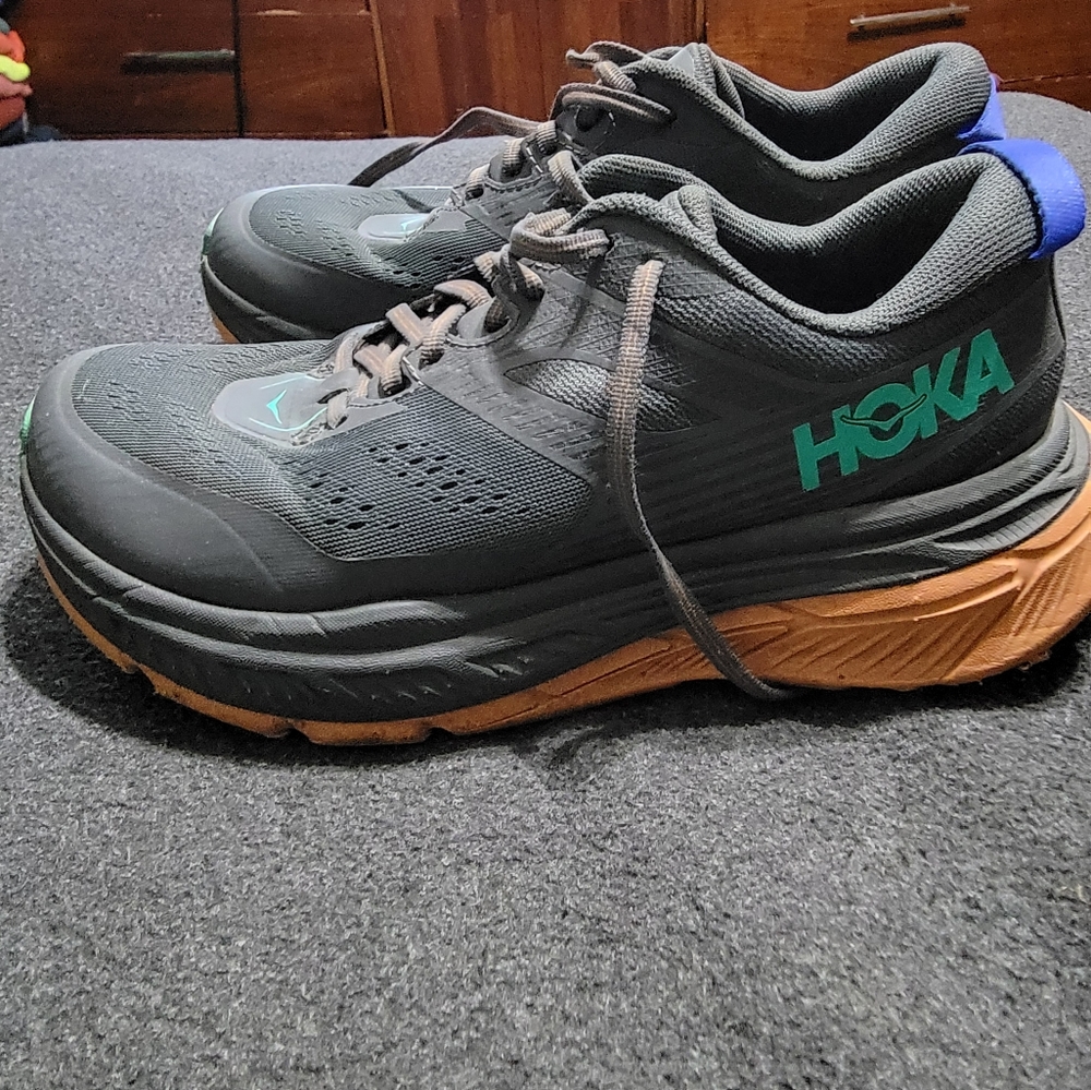 HOKA ONE ONE Stinson ATR 6 Trail-Running Shoe - Men's 7.5/Women's 9- Gray/Orange